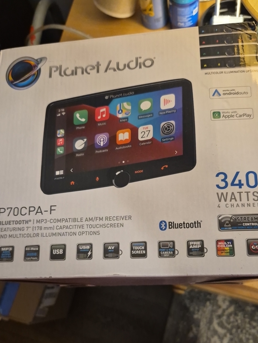PIONEER Black Touchscreen Car Stereo Receiver with Multicolor Illumination